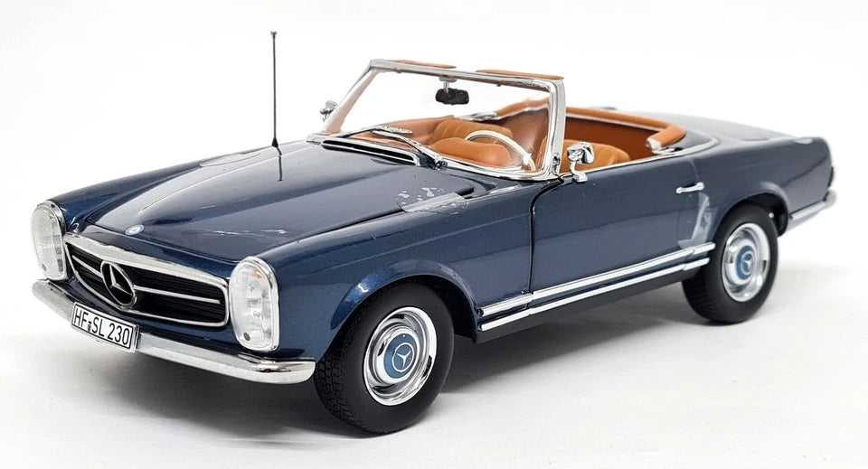Norev 1/18 - Mercedes Benz 230 SL Pagoda 1963 Dark Blue Diecast Model Car