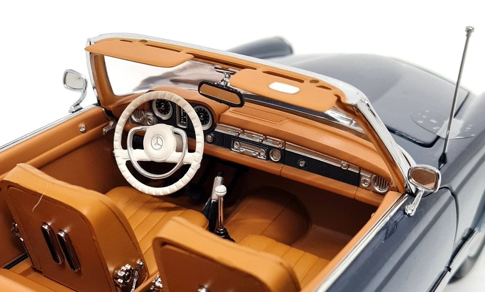 Norev 1/18 - Mercedes Benz 230 SL Pagoda 1963 Dark Blue Diecast Model Car