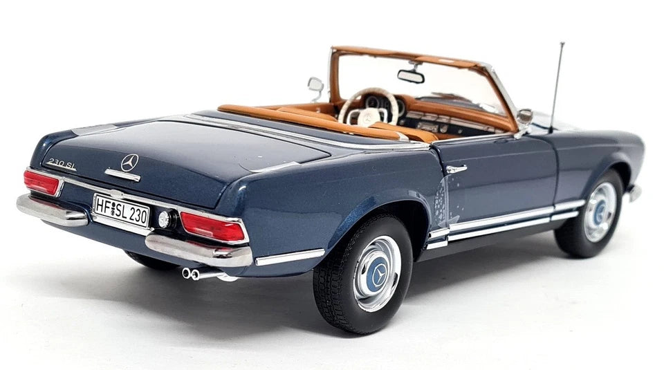 Norev 1/18 - Mercedes Benz 230 SL Pagoda 1963 Dark Blue Diecast Model Car