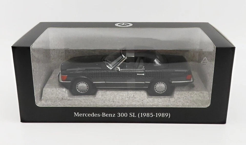 Norev 1:18 Mercedes Benz 300 SL R107 1986 Black Pearl  300SL Class (Dealer Edition)