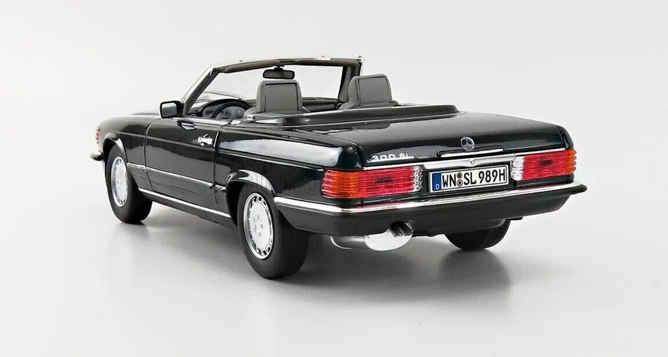Norev 1:18 Mercedes Benz 300 SL R107 1986 Black Pearl  300SL Class (Dealer Edition)