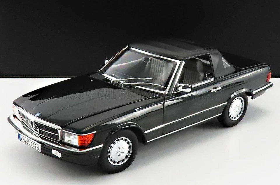 Norev 1:18 Mercedes Benz 300 SL R107 1986 Black Pearl  300SL Class (Dealer Edition)