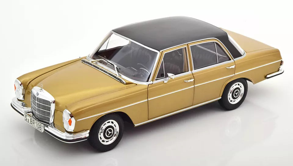 Norev 1:18 Mercedes 280 SE W108 Saloon 1968-1972 Golden/Black Dealer Edition