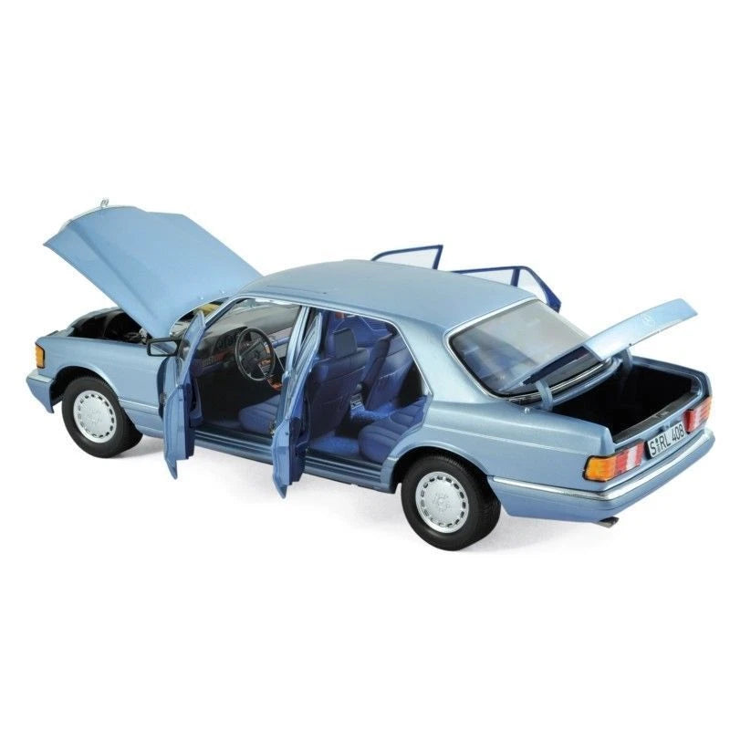 Norev 1:18 Mercedes 560 SEL W126 1991 light blue-metallic