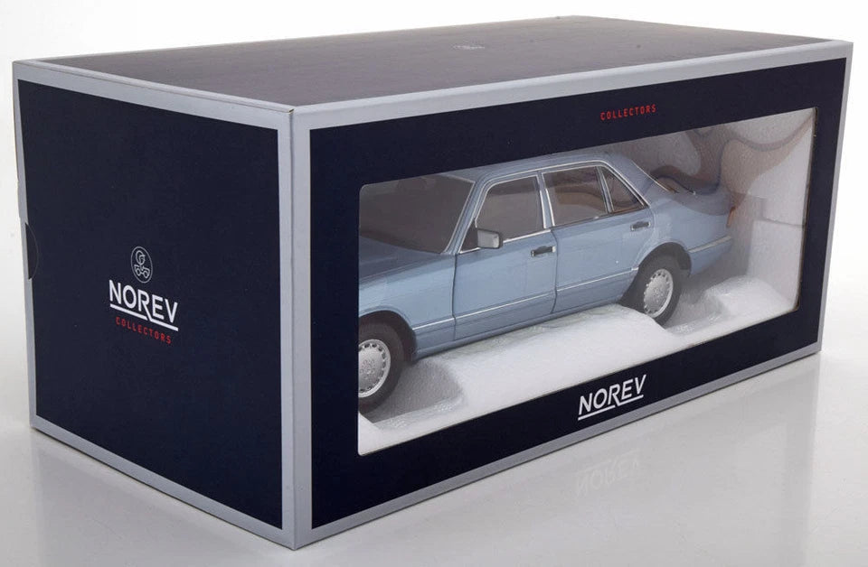 Norev 1:18 Mercedes 560 SEL W126 1991 light blue-metallic