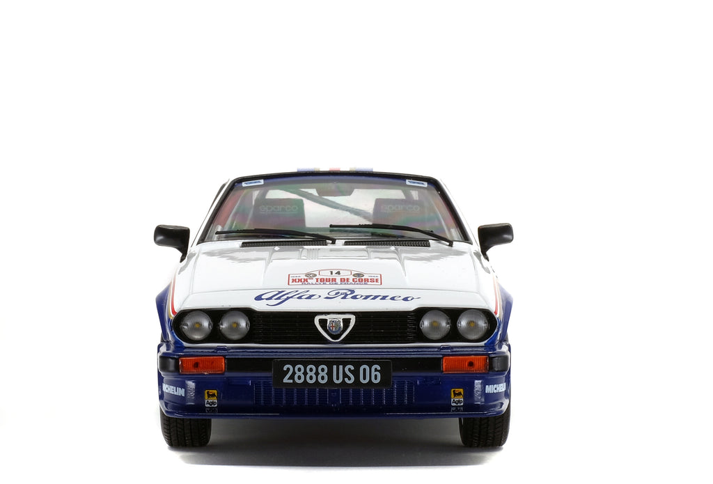 Solido 1:18 Alfa Romeo GTV6 – Tour de Corse – 1986 – Loubet / Andrié #14