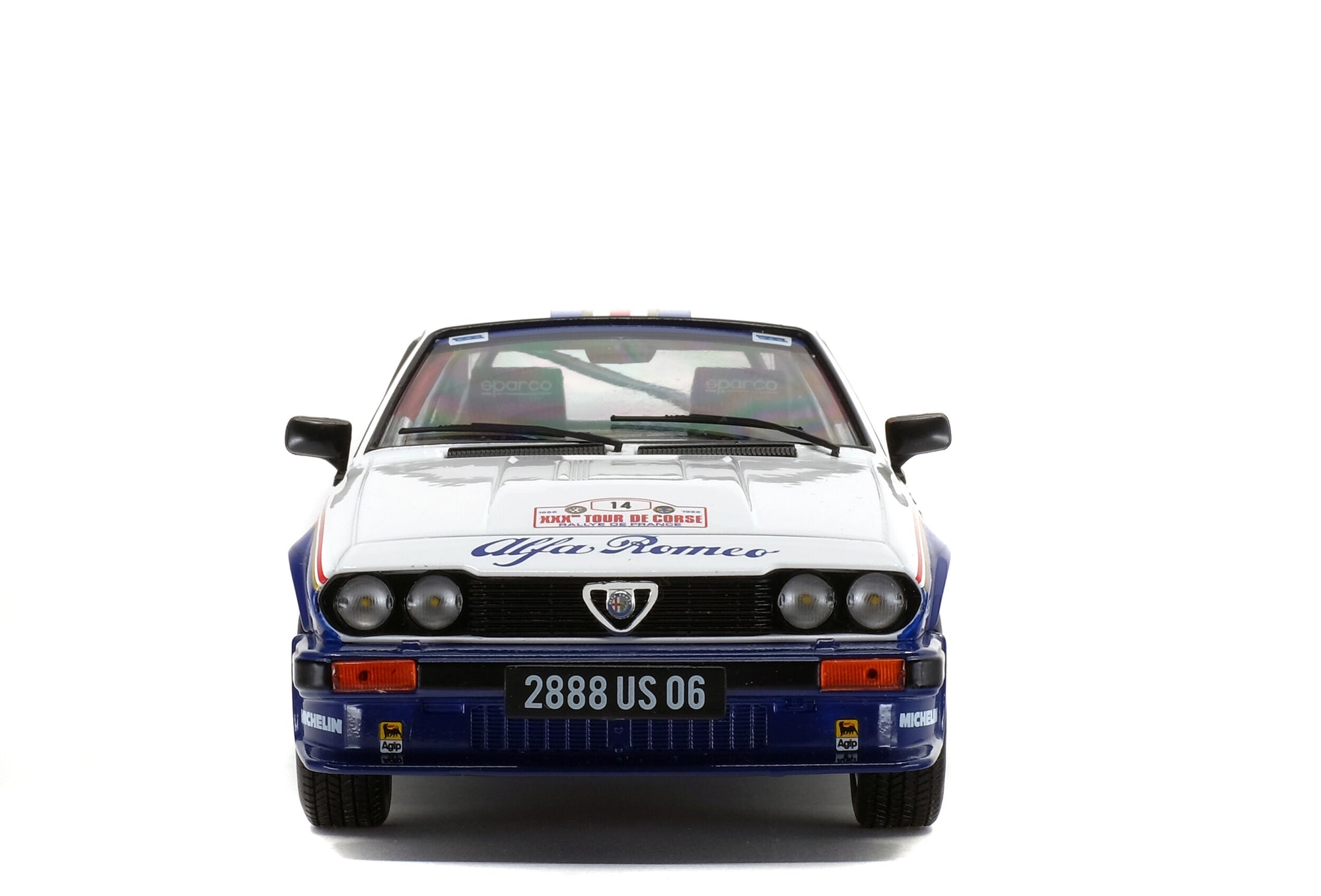 Solido 1:18 Alfa Romeo GTV6 – Tour de Corse – 1986 – Loubet / Andrié #14