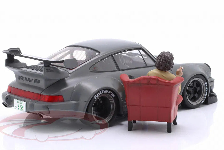 Solido 1:18 Porsche 911 (964) RWB Rauh-Welt Bodykit 2024 nardo grey with figure